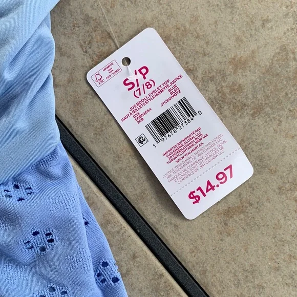 Justice Light Blue Ruffle Top - Picture 8 of 12